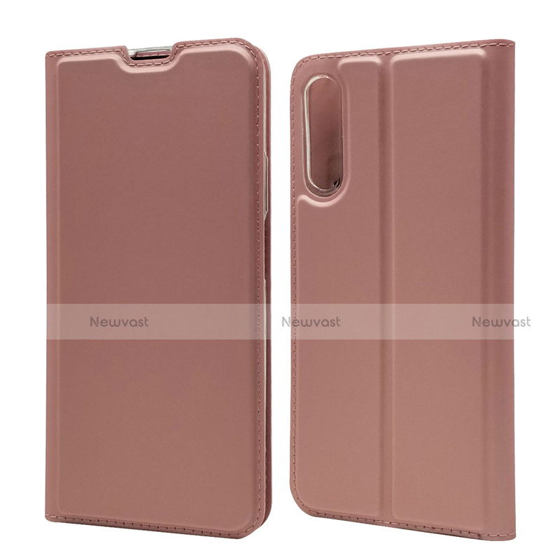 Leather Case Stands Flip Cover L11 Holder for Huawei P Smart Pro (2019) Rose Gold