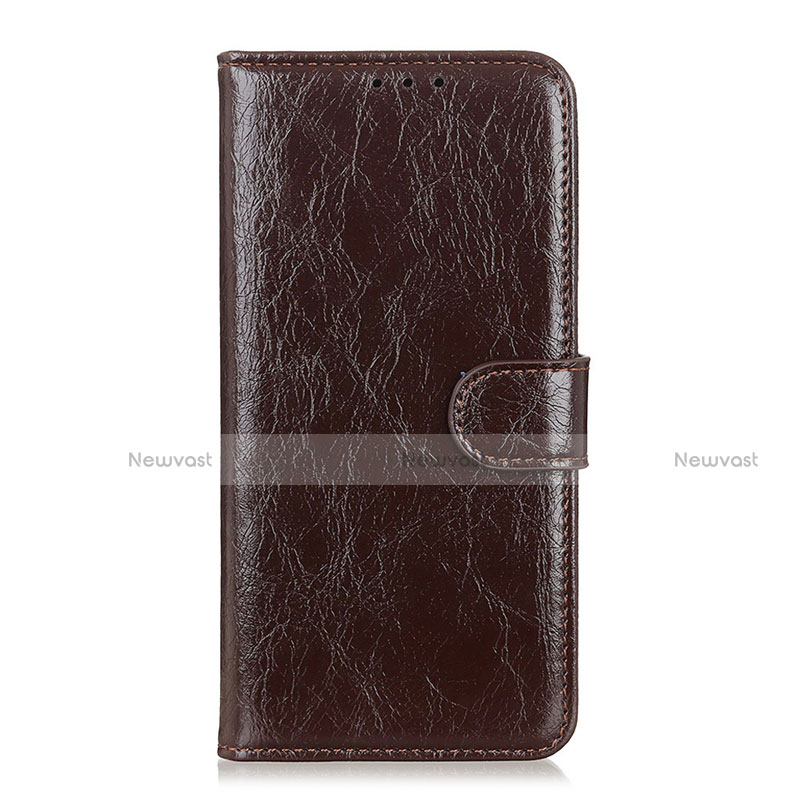 Leather Case Stands Flip Cover L11 Holder for Huawei P smart S Brown