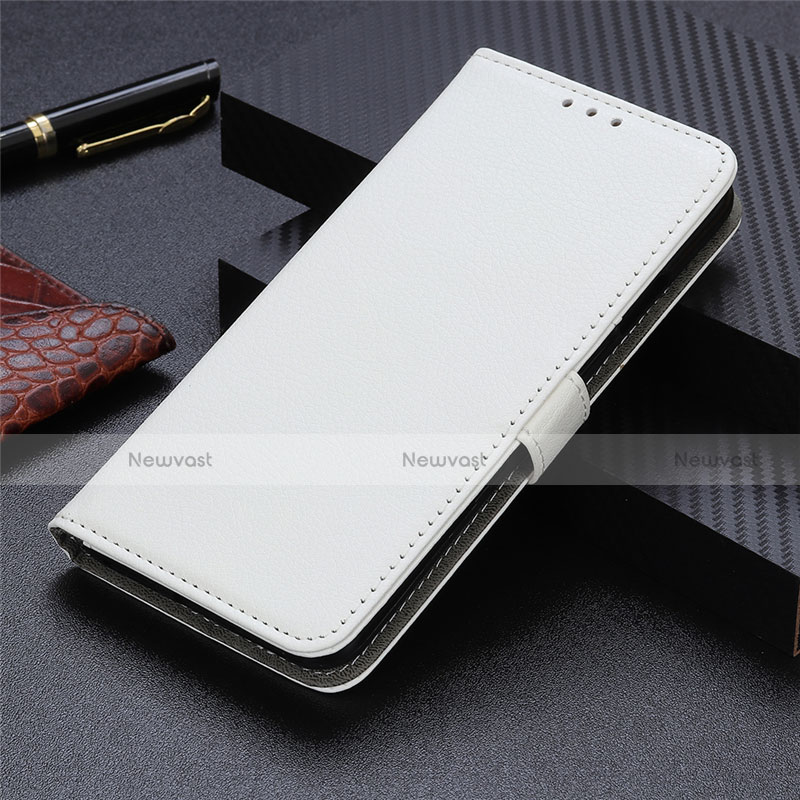 Leather Case Stands Flip Cover L11 Holder for Realme Q2 Pro 5G White