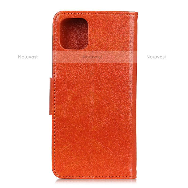 Leather Case Stands Flip Cover L11 Holder for Samsung Galaxy A71 4G A715 Orange