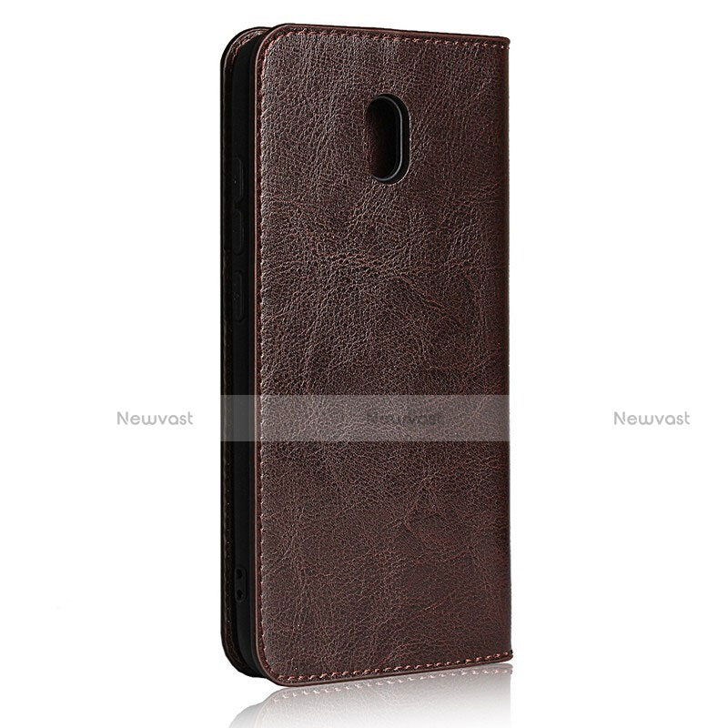 Leather Case Stands Flip Cover L11 Holder for Xiaomi Redmi 8A Brown