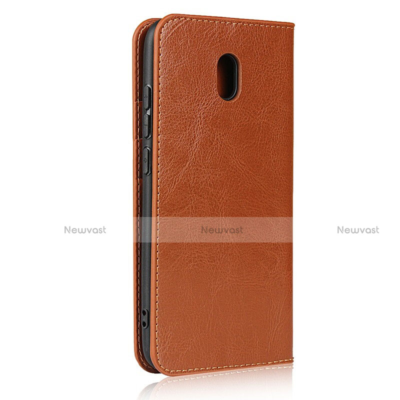 Leather Case Stands Flip Cover L11 Holder for Xiaomi Redmi 8A Orange