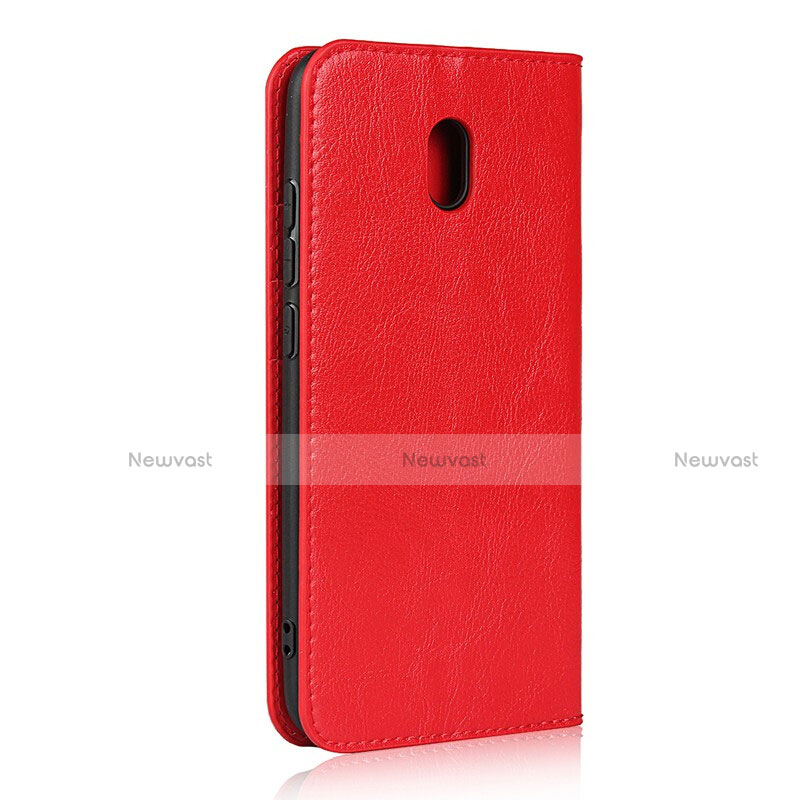 Leather Case Stands Flip Cover L11 Holder for Xiaomi Redmi 8A Red