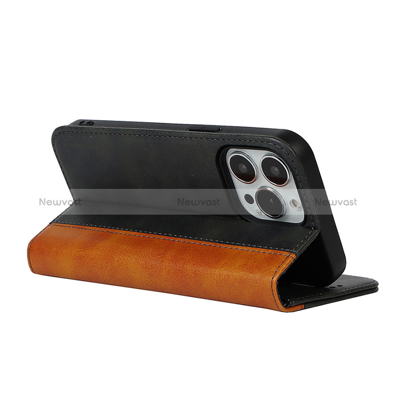 Leather Case Stands Flip Cover L12 Holder for Apple iPhone 14 Pro