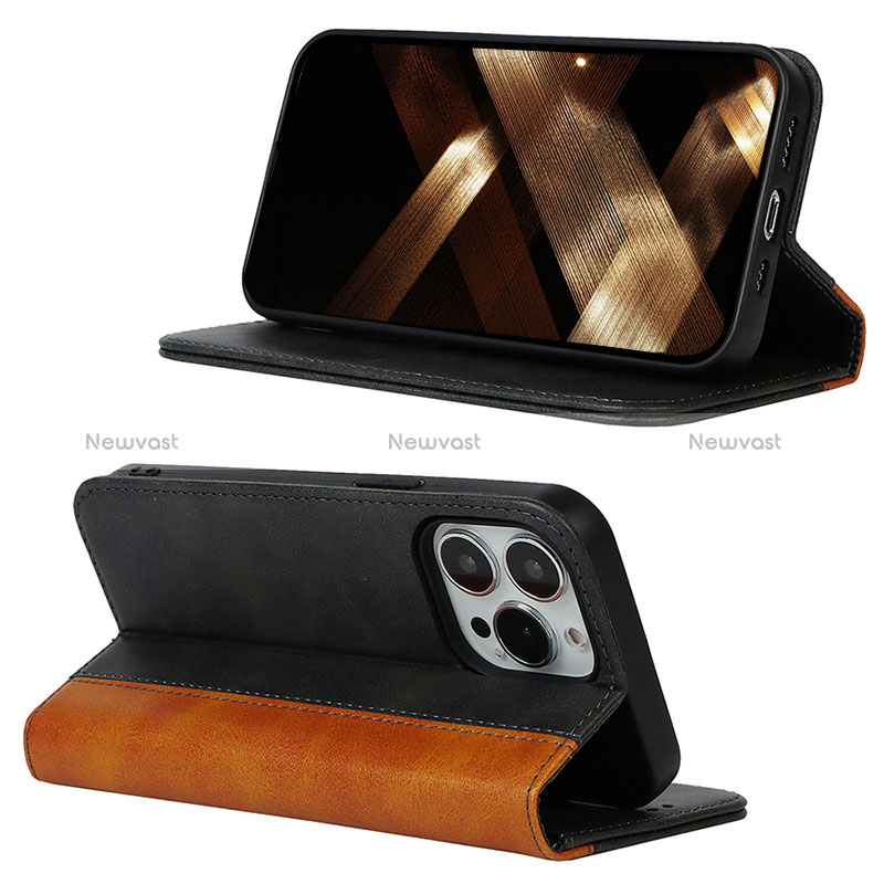 Leather Case Stands Flip Cover L12 Holder for Apple iPhone 14 Pro Max