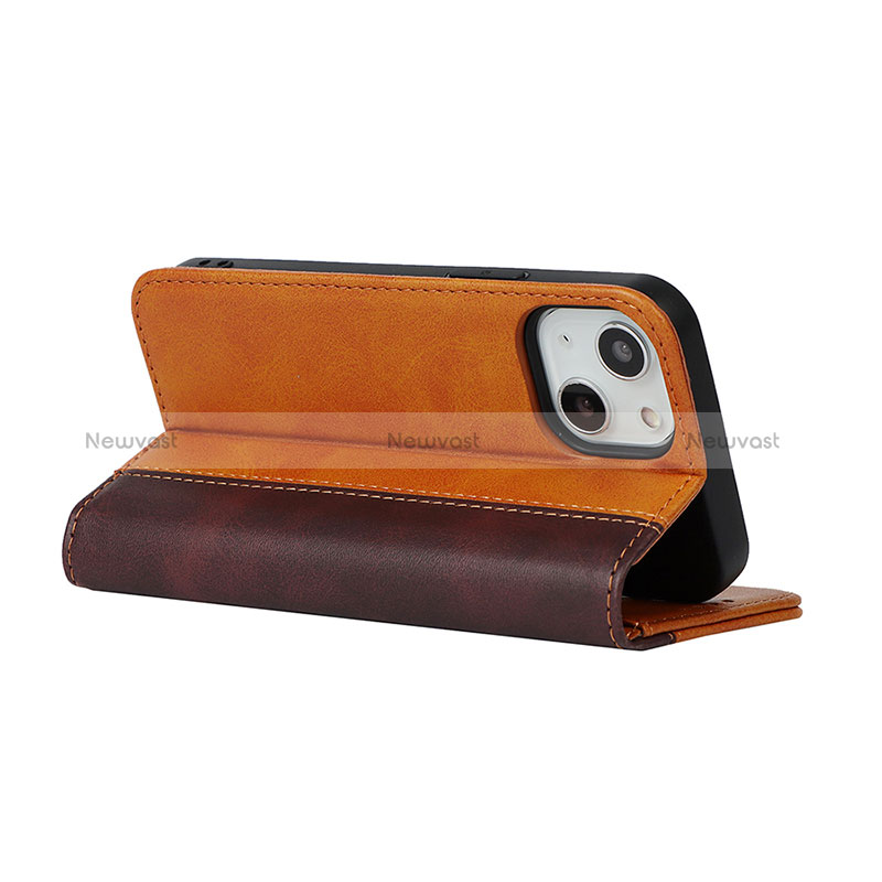 Leather Case Stands Flip Cover L12 Holder for Apple iPhone 15