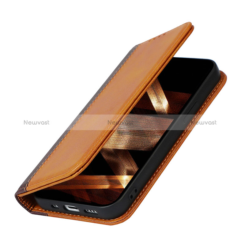 Leather Case Stands Flip Cover L12 Holder for Apple iPhone 15