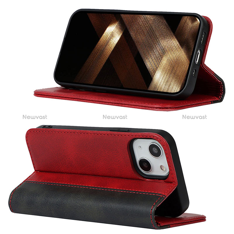 Leather Case Stands Flip Cover L12 Holder for Apple iPhone 15