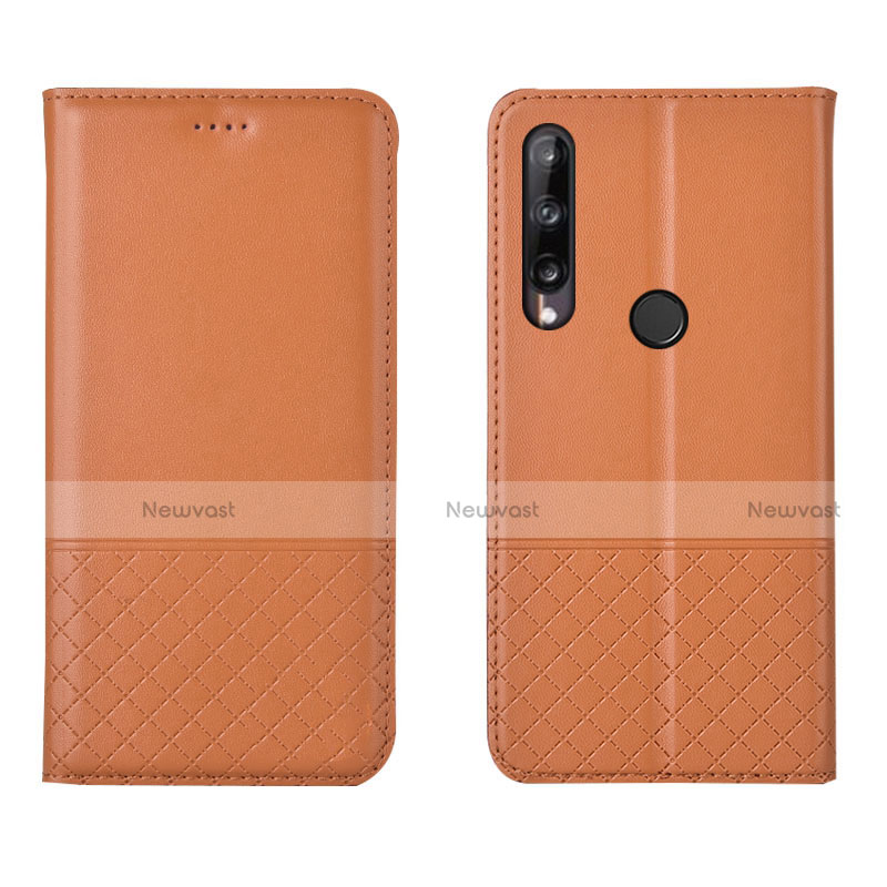 Leather Case Stands Flip Cover L12 Holder for Huawei Honor 9C Orange