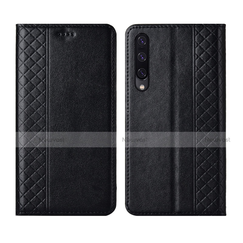 Leather Case Stands Flip Cover L12 Holder for Huawei P Smart Pro (2019) Black