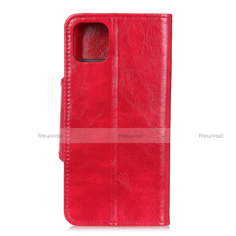 Leather Case Stands Flip Cover L12 Holder for Samsung Galaxy A71 5G Red