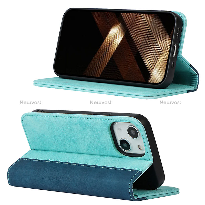 Leather Case Stands Flip Cover L13 Holder for Apple iPhone 15