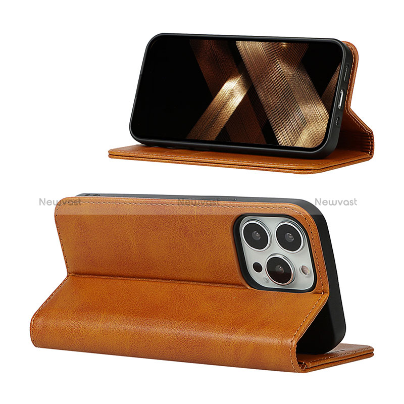 Leather Case Stands Flip Cover L14 Holder for Apple iPhone 14 Pro