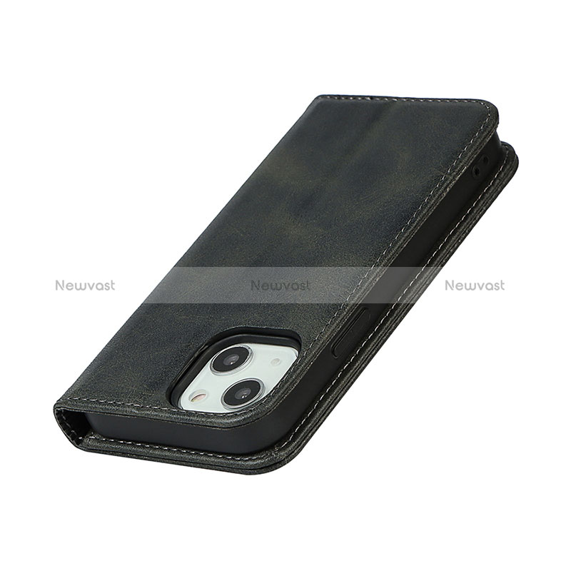 Leather Case Stands Flip Cover L14 Holder for Apple iPhone 15