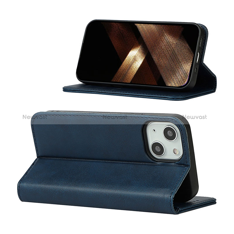 Leather Case Stands Flip Cover L14 Holder for Apple iPhone 15