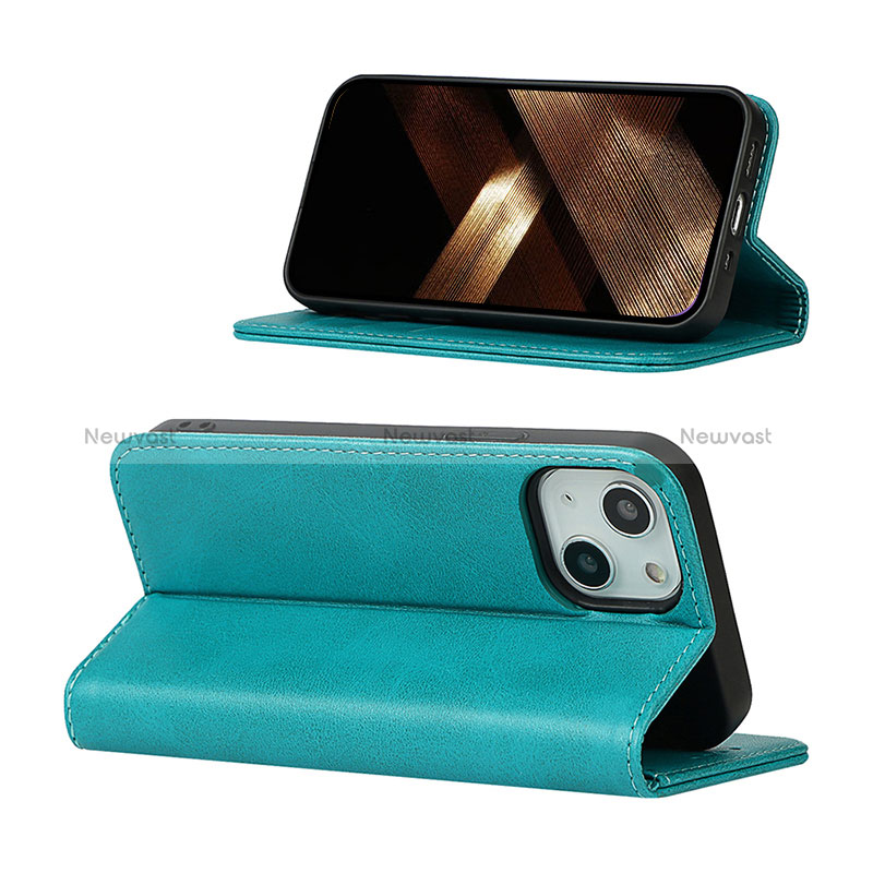 Leather Case Stands Flip Cover L14 Holder for Apple iPhone 15