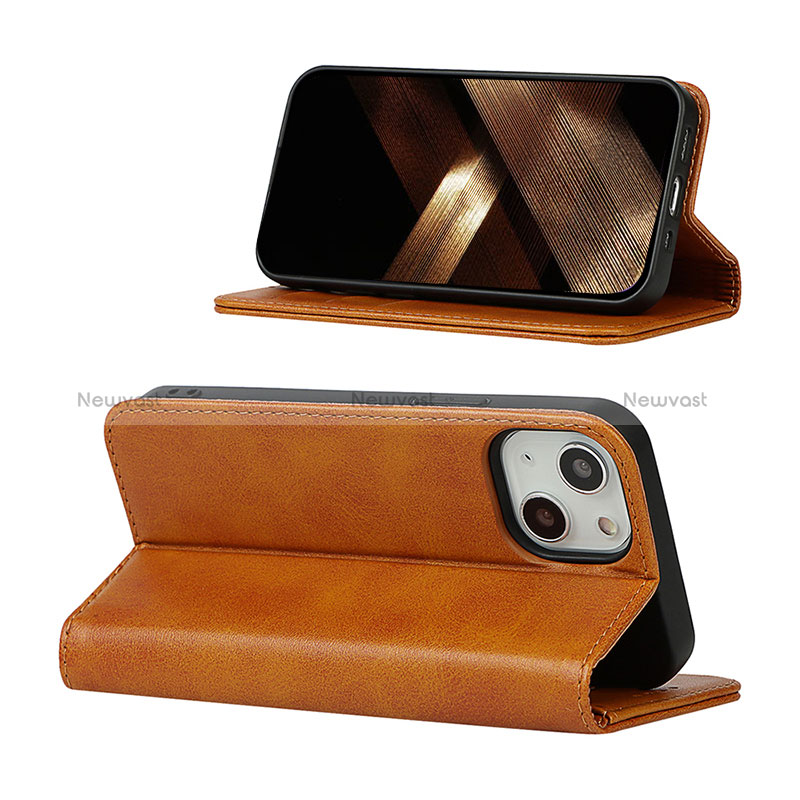 Leather Case Stands Flip Cover L14 Holder for Apple iPhone 15