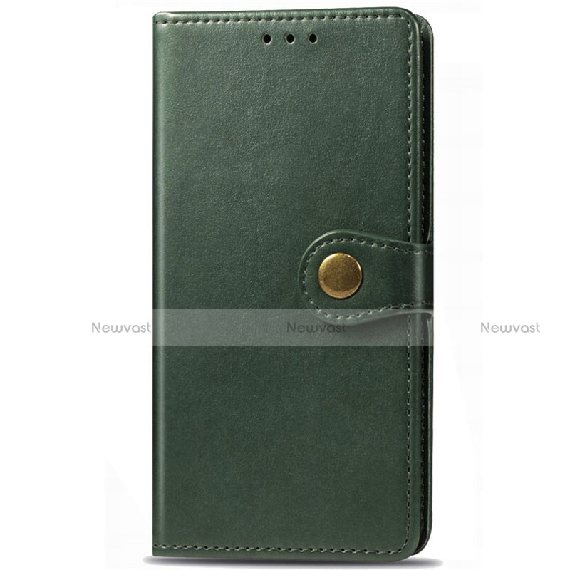 Leather Case Stands Flip Cover L14 Holder for Huawei P Smart Pro (2019) Green