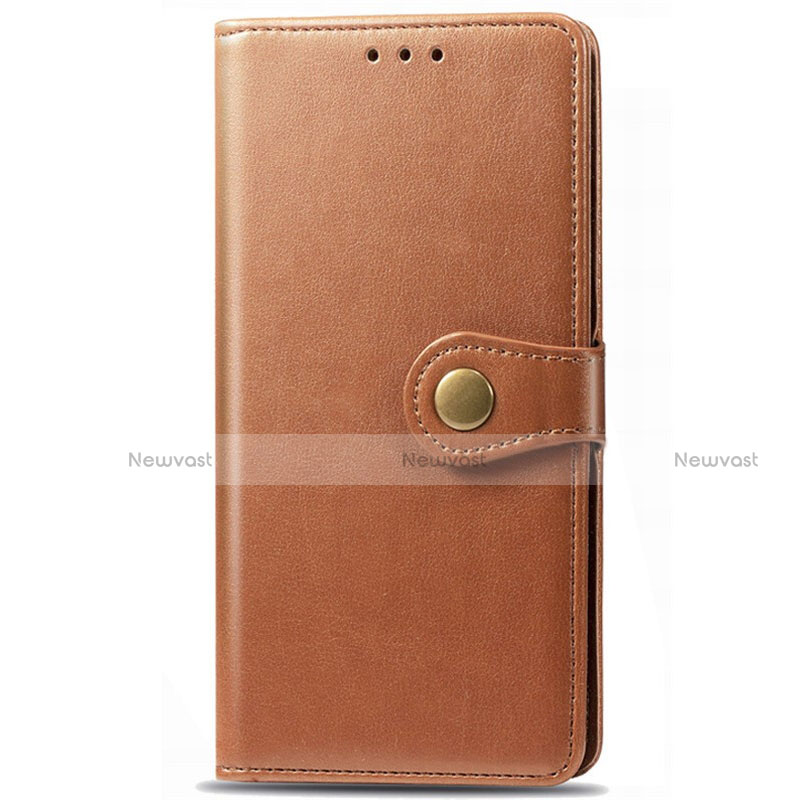 Leather Case Stands Flip Cover L14 Holder for Huawei P Smart Pro (2019) Orange