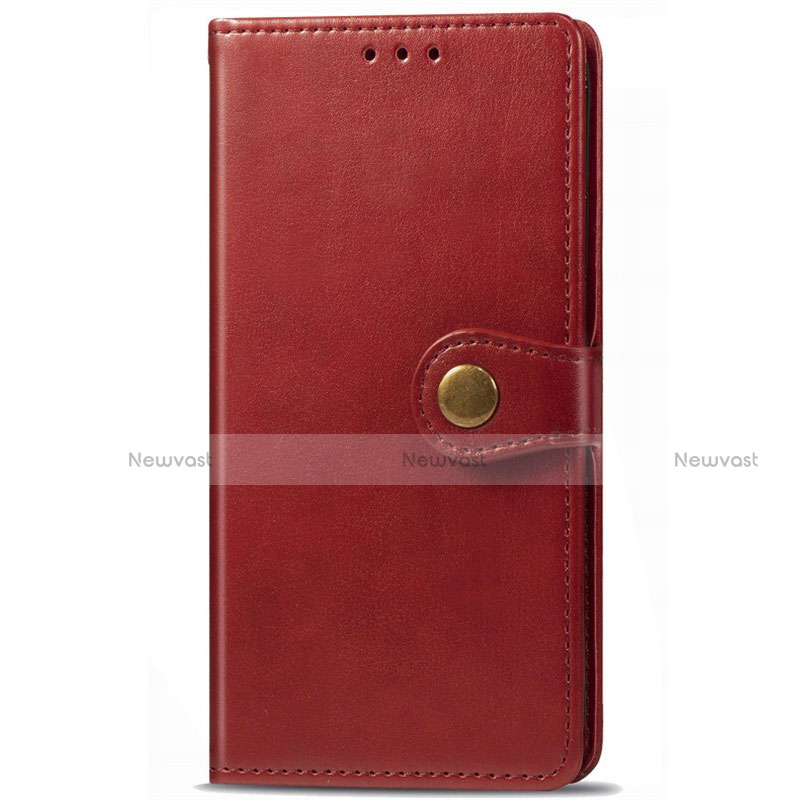 Leather Case Stands Flip Cover L14 Holder for Huawei P Smart Pro (2019) Red