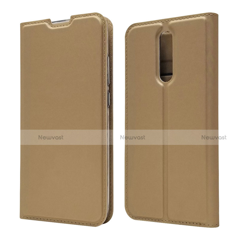 Leather Case Stands Flip Cover L14 Holder for Xiaomi Redmi 8 Gold