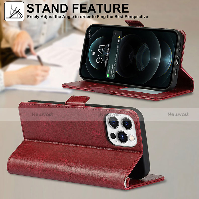 Leather Case Stands Flip Cover L15 Holder for Apple iPhone 13 Pro