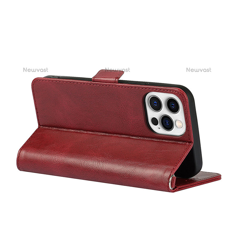 Leather Case Stands Flip Cover L15 Holder for Apple iPhone 15 Pro