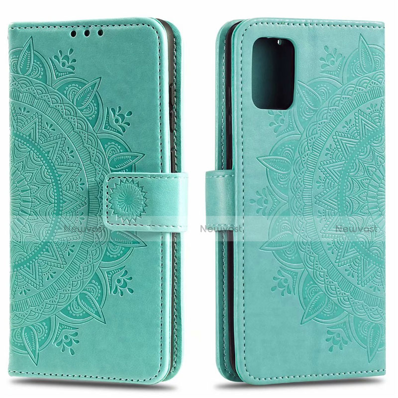 Leather Case Stands Flip Cover L15 Holder for Samsung Galaxy A51 5G Green