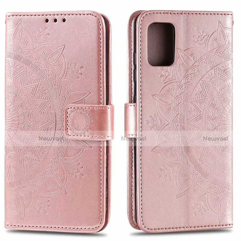 Leather Case Stands Flip Cover L15 Holder for Samsung Galaxy A51 5G Rose Gold