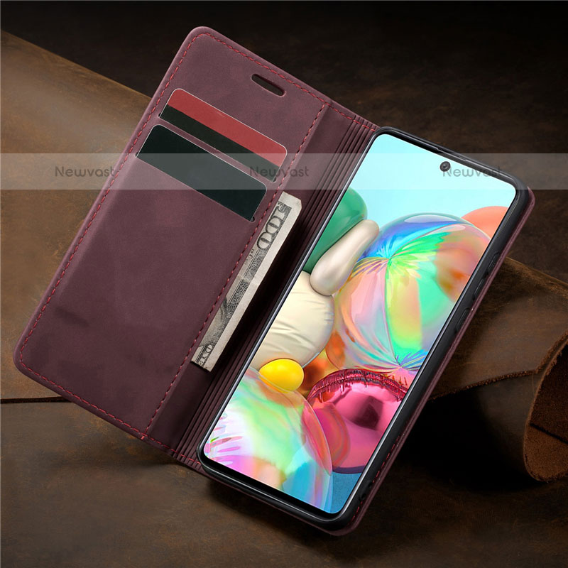 Leather Case Stands Flip Cover L15 Holder for Samsung Galaxy A71 4G A715