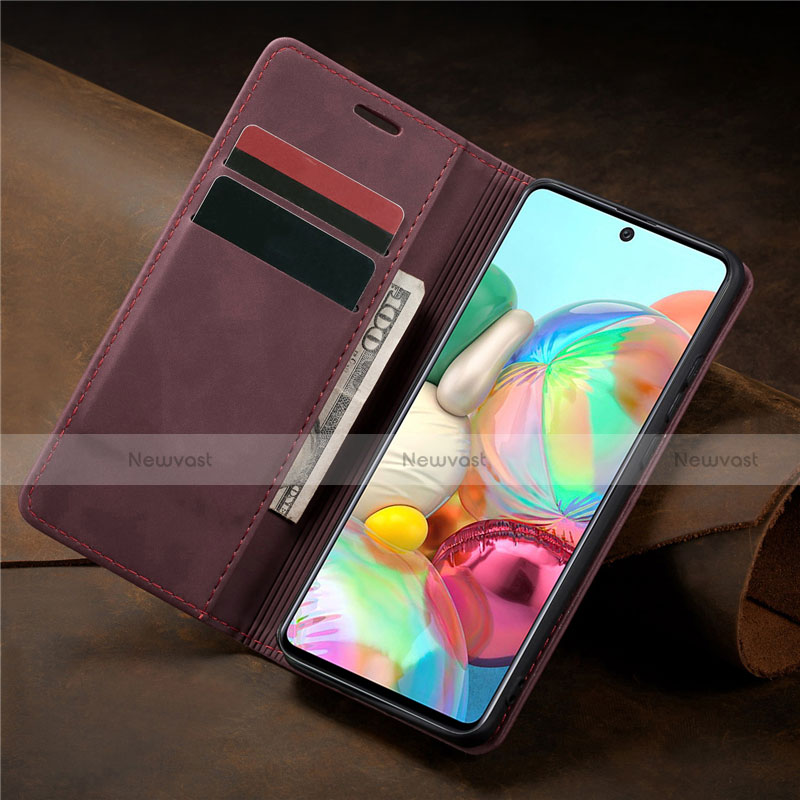 Leather Case Stands Flip Cover L15 Holder for Samsung Galaxy A71 5G