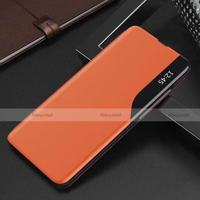 Leather Case Stands Flip Cover L15 Holder for Xiaomi Mi 10T 5G Orange