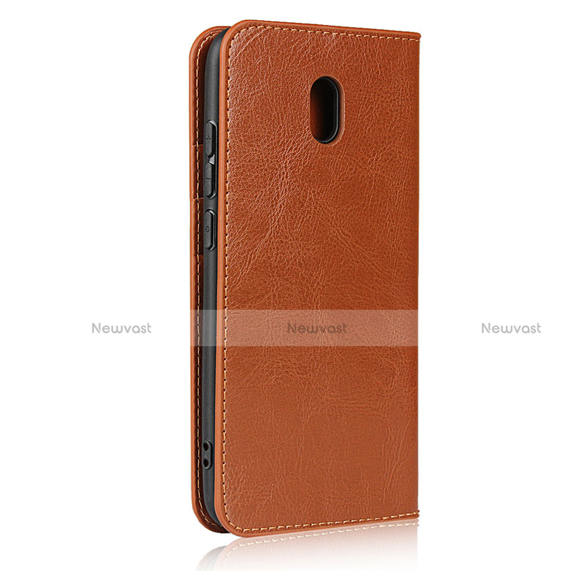 Leather Case Stands Flip Cover L16 Holder for Xiaomi Redmi 8A Orange