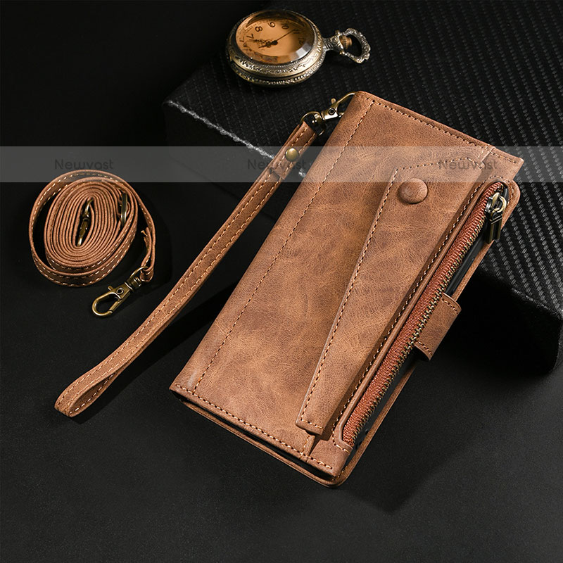 Leather Case Stands Flip Cover L17 Holder for Apple iPhone 15 Pro