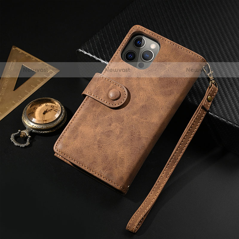 Leather Case Stands Flip Cover L17 Holder for Apple iPhone 15 Pro