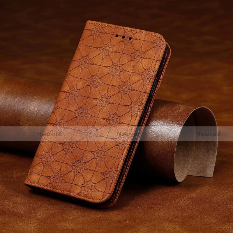 Leather Case Stands Flip Cover L17 Holder for Huawei Honor 9C Orange