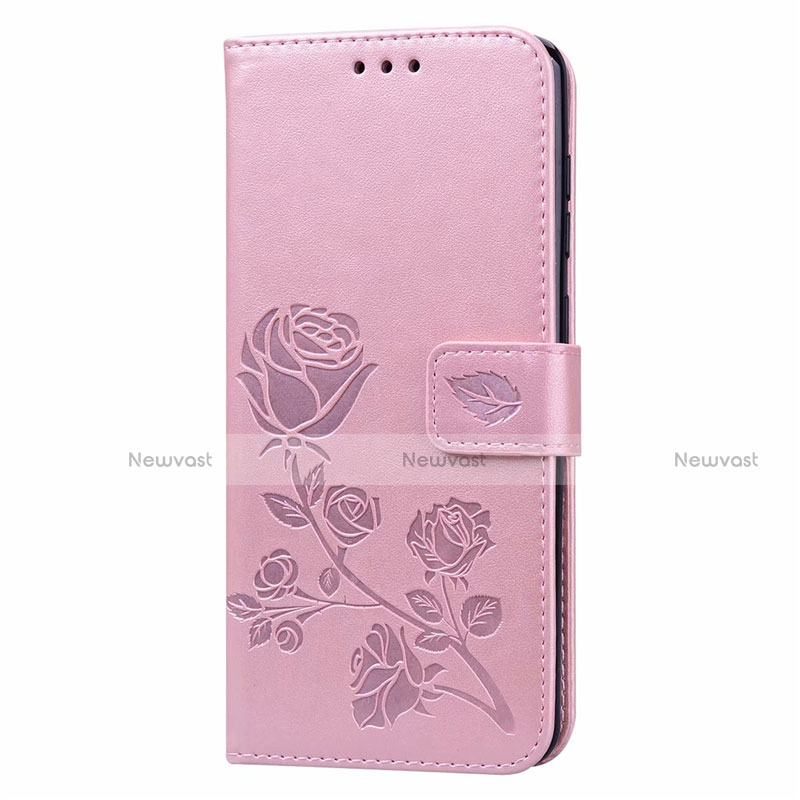 Leather Case Stands Flip Cover L17 Holder for Samsung Galaxy A31 Pink