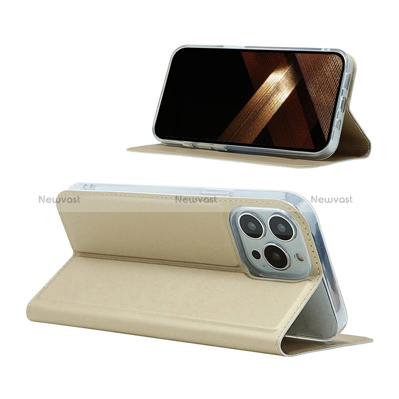 Leather Case Stands Flip Cover L18 Holder for Apple iPhone 14 Pro