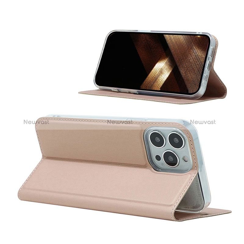 Leather Case Stands Flip Cover L18 Holder for Apple iPhone 14 Pro