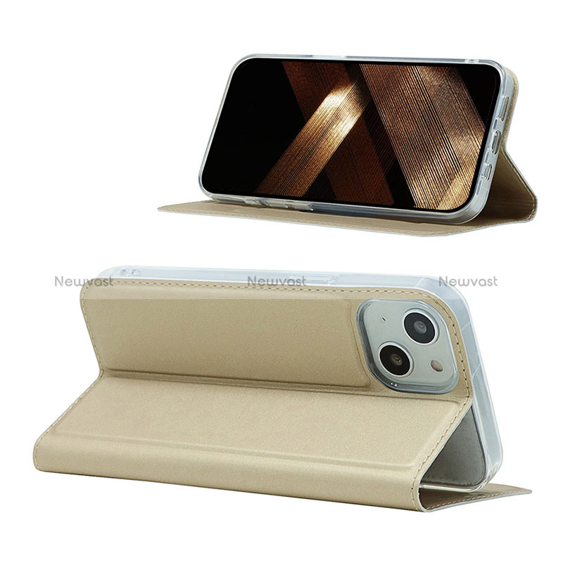 Leather Case Stands Flip Cover L18 Holder for Apple iPhone 15