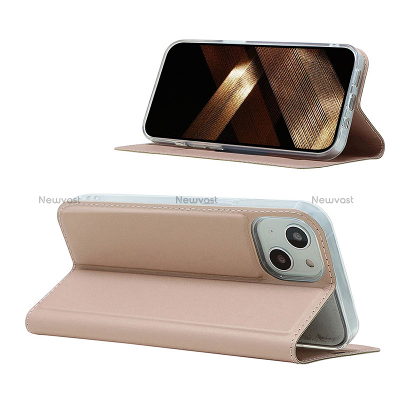 Leather Case Stands Flip Cover L18 Holder for Apple iPhone 15