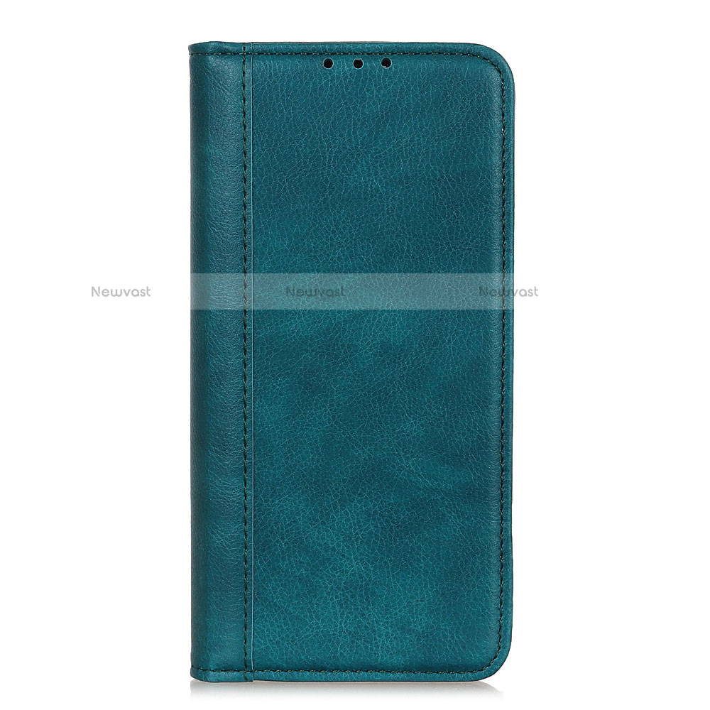 Leather Case Stands Flip Cover L18 Holder for Realme C11 Midnight Green