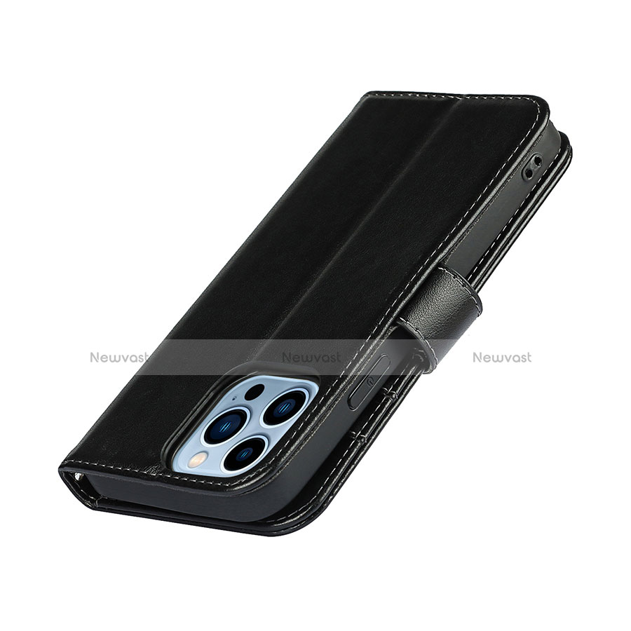 Leather Case Stands Flip Cover L19 Holder for Apple iPhone 13 Pro