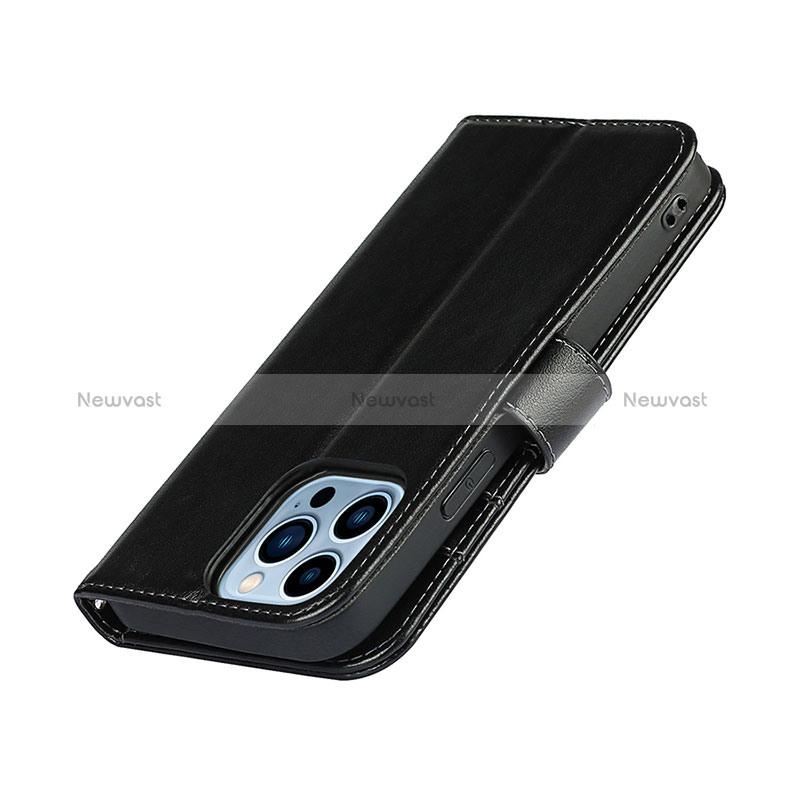 Leather Case Stands Flip Cover L19 Holder for Apple iPhone 14 Pro