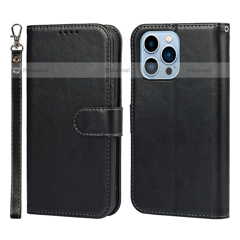 Leather Case Stands Flip Cover L19 Holder for Apple iPhone 15 Pro