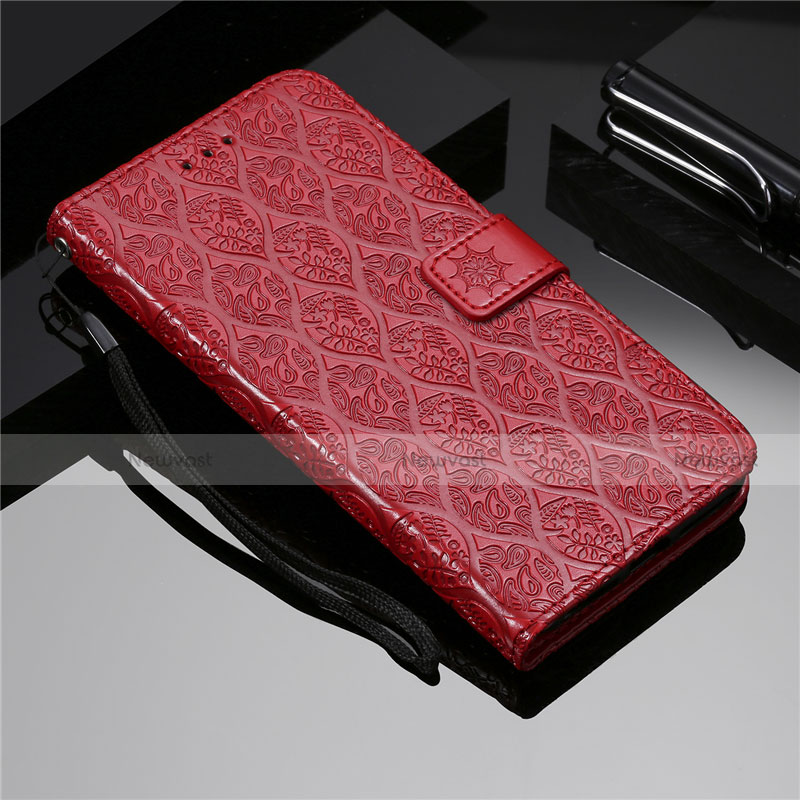 Leather Case Stands Flip Cover L19 Holder for Samsung Galaxy A51 5G Red