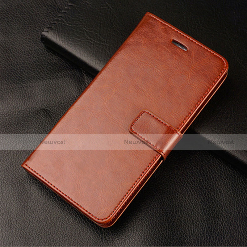 Leather Case Stands Flip Cover L20 Holder for Huawei Honor 30S Brown