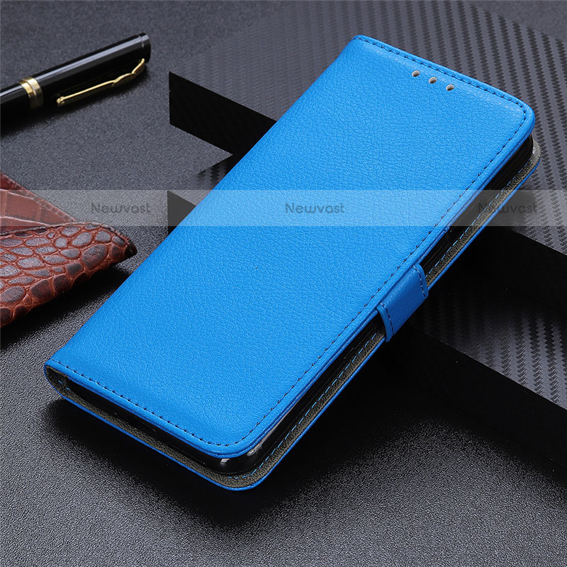 Leather Case Stands Flip Cover L21 Holder for Realme C11 Sky Blue