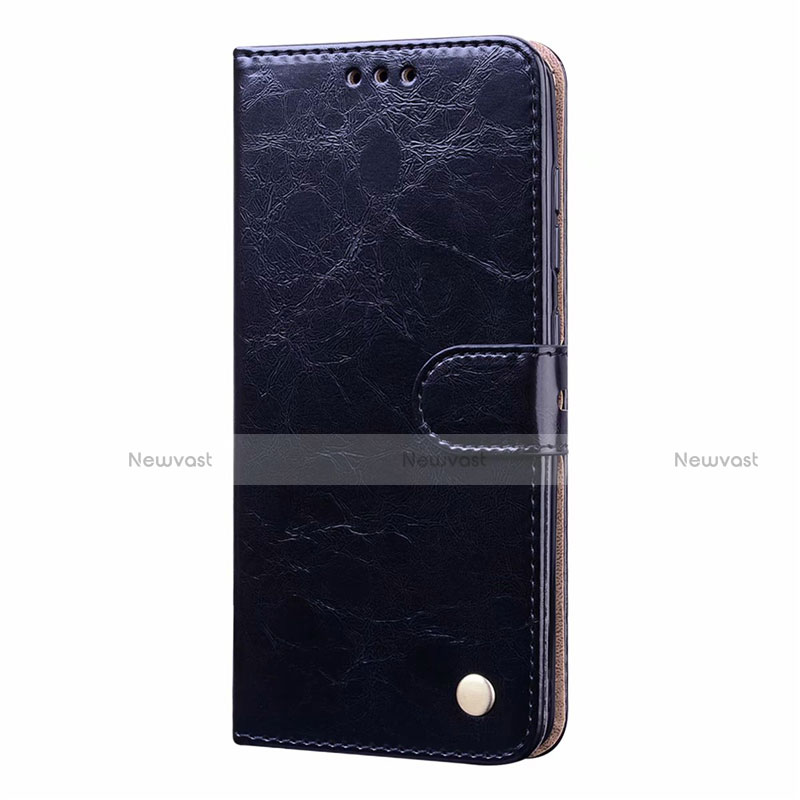 Leather Case Stands Flip Cover L22 Holder for Samsung Galaxy A41 Black