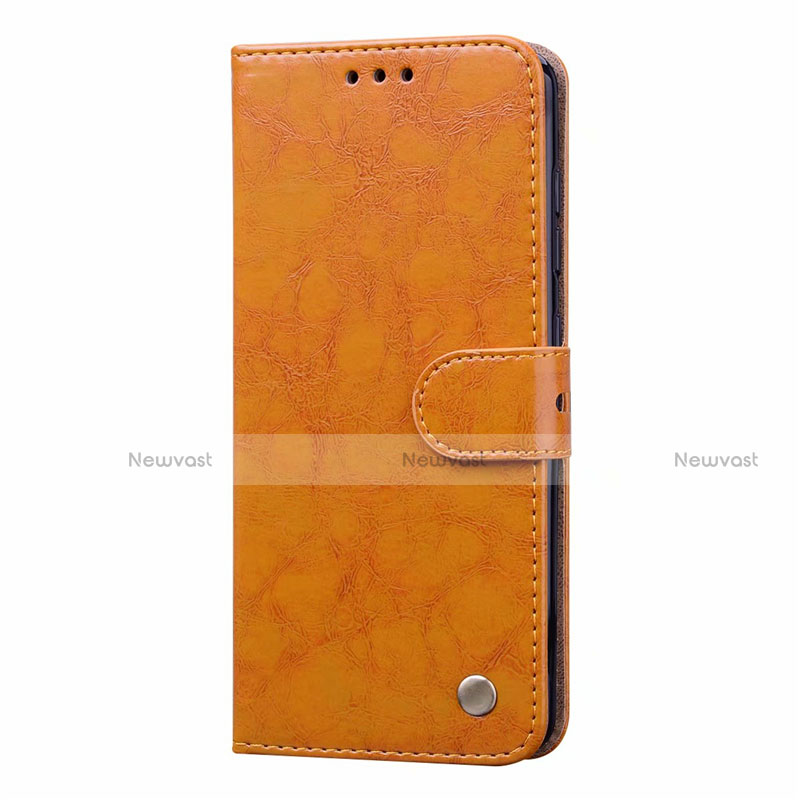 Leather Case Stands Flip Cover L22 Holder for Samsung Galaxy A41 Orange